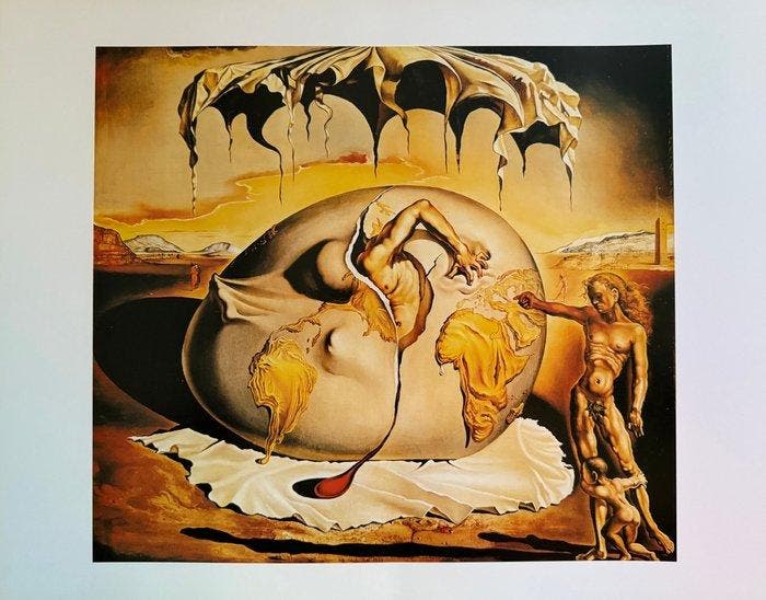 Salvador Dali (1904-1989) - Geopoliticus Child Watching the, Antiek en Kunst, Kunst | Tekeningen en Fotografie