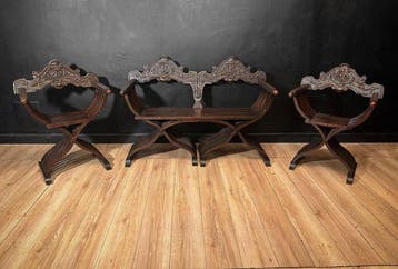 Zitgroep - Hout - Salon Savonarola, Antiek en Kunst