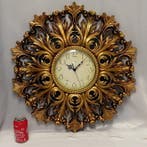Klok - Laurel - Mid-century modern Goudpatina Composiet -, Nieuw