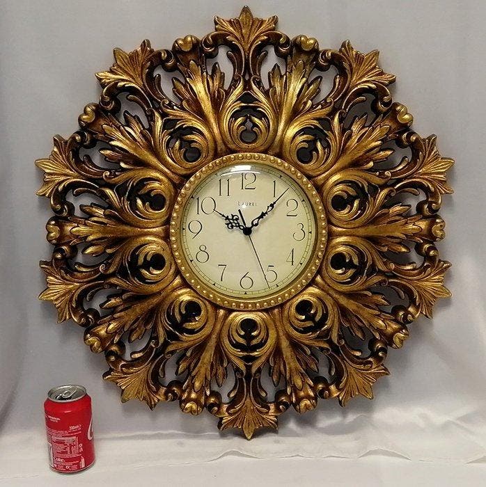 Klok - Laurel - Mid-century modern Goudpatina Composiet -, Maison & Meubles, Maison & Meubles | Autre