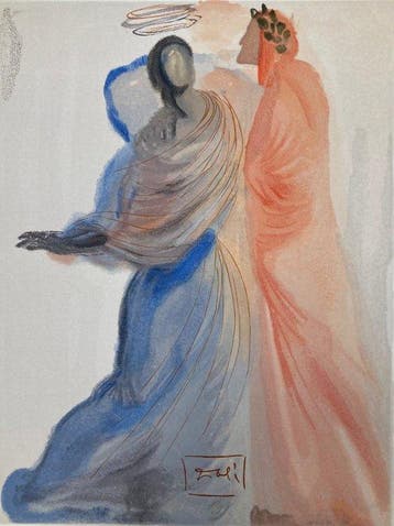 Salvador Dali (1904-1989) - Beatrice Comforts the Poet - La