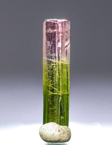 Uniek tweekleurige toermalijnjuweel • 1,10 ct • Chromatic, Verzamelen