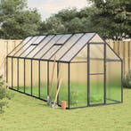 vidaXL Tuinkas met basisframe 445x169x195 cm aluminium, Verzenden
