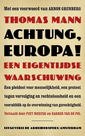 Achtung, Europa! 9789029553001 Thomas Mann, Verzenden, Zo goed als nieuw, Thomas Mann