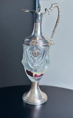 Pichet - Plaqué(e) argent, Verre - Portrait de Jules César, Antiquités & Art
