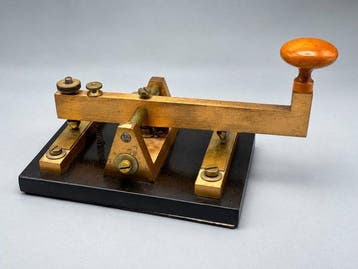 Morse telegraaf ontvanger - Metaal, Hout - 1910-1920 -, Antiek en Kunst