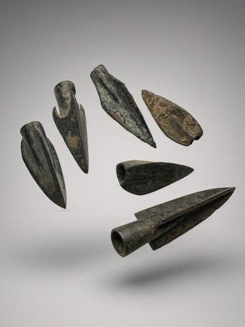 Bronstijd oude pijlpuntkoppen (Zonder minimumprijs), Antiek en Kunst