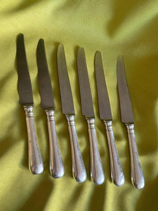 Christofle - Tafelmes (6) - Staal, Verzilverd, Antiek en Kunst, Antiek | Meubels | Tafels