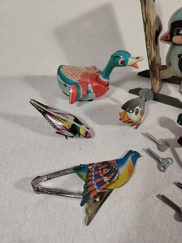 Lehmann, Modern Toys - Jouet en étain - 8 verschiedene, Antiek en Kunst