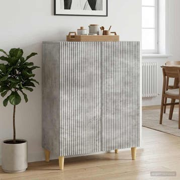 vidaXL Dressoir Betongrijs 66 x 34,5 x 90 cm Bewerkt hout, Verzenden, Nieuw