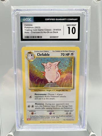 Pokémon Graded card - Clefable Holo - CCC 10 - Sword &