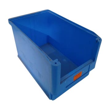 Magazijnbak 500x300x300 mm blauw kunststof gebruikt, Ophalen of Verzenden