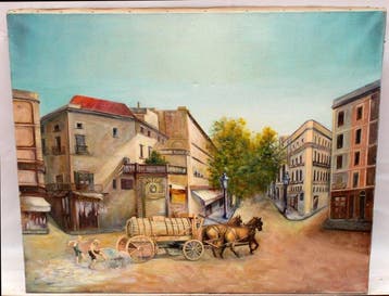 École espagnole (XX) - El murmullo de la ciudad vieja, Antiquités & Art