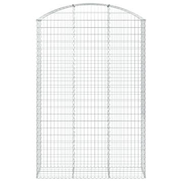 vidaXL Schanskorf gewelfd 150x50x220/240 cm gegalvaniseerd, Tuin en Terras, Verzenden, Nieuw