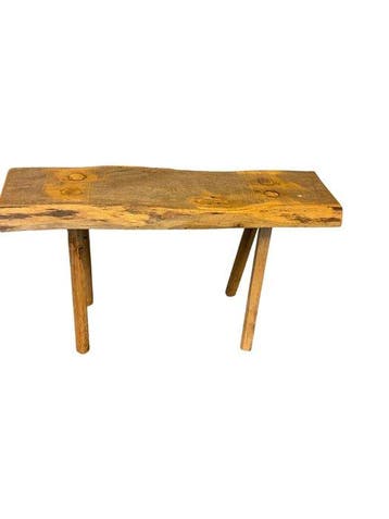 Kruk - Hout - Brutalistisch/Wabi-Sabi