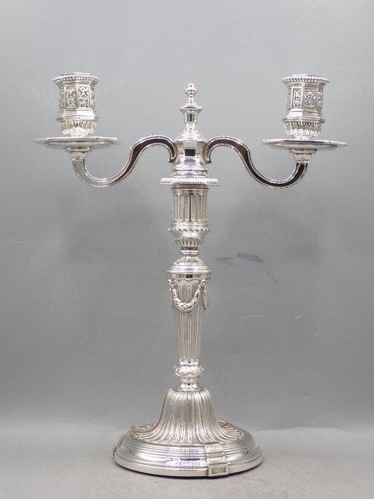 Christofle - Kaarsenhouder - Verzilverd, Antiquités & Art, Antiquités | Meubles | Tables