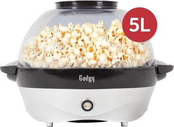 2dekans | Gadgy Popcorn Machine Rond met Anti-aanbaklaag -, Ophalen of Verzenden