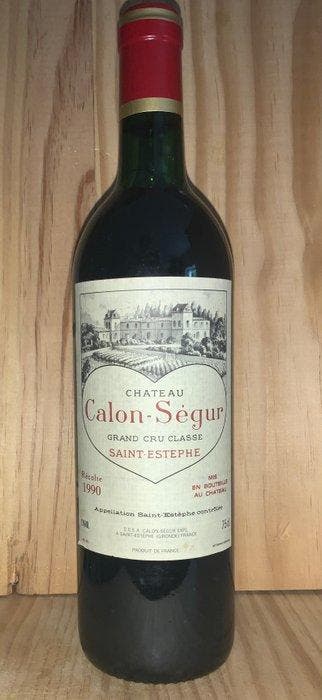 1990 Chateau Calon Segur - Bordeaux, Saint-Estèphe 3ème, Collections, Vins