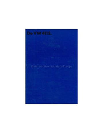 1970 VOLKSWAGEN 411 E BROCHURE NEDERLANDS, Nieuw