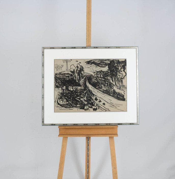 Broer Dobbelsteen (1936-2019) - Dorpsweg, Antiek en Kunst, Kunst | Designobjecten