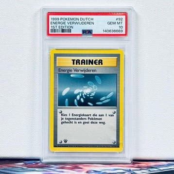 Pokémon Graded card - ENERGIE VERWIJDEREN #92 1999 POKEMON, Nieuw