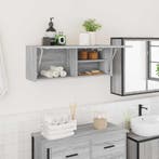 vidaXL Badkamerwandkast 80x25x30 cm bewerkt hout grijs, Verzenden