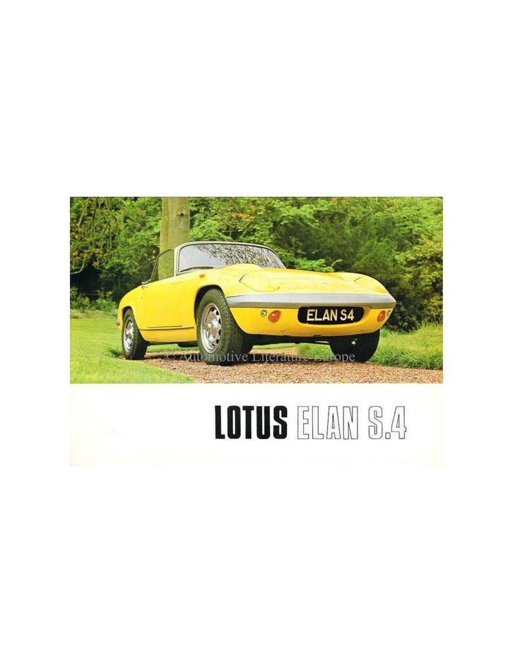 1968 LOTUS ELAN S.4 BROCHURE ENGELS, Boeken, Auto's | Folders en Tijdschriften, Ophalen of Verzenden