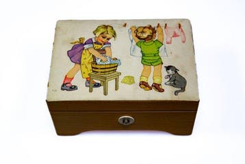 Antieke speeldoos kinderen Carillon Thorens Lador - Boîte à