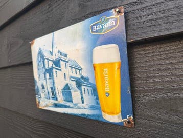 Bavaria - Bavaria panneau publicitaire émaillé - Enseigne en