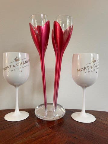 Moët & Chandon, Tulpvorm bloemglazen met standaard, limited