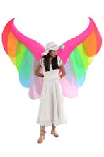 KIMU® Opblaas Kostuum Vleugels Regenboog Opblaasbaar Pak Vli, Kleding | Dames, Ophalen of Verzenden, Nieuw