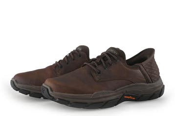 Skechers Veterschoenen in maat 43 Bruin, Kleding | Heren, Schoenen, Bruin, Verzenden, Zo goed als nieuw, Skechers