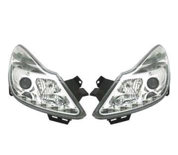 PHARES POUR OPEL CORSA D 06-10 DAYLIGHT LED FOND CHROMÉ, Verzenden, Nieuw