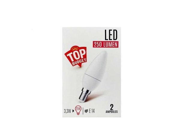 Veiling - 30x Frosted Flame LED-lamp E14 3,3 Watt 2-pack, Maison & Meubles, Lampes | Autre