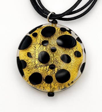 24 karaat - Murano-glas, Geel goud - Ketting met hanger -