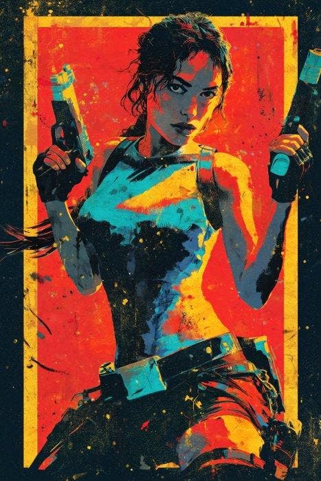 Iconica - Pop Art Raider - Unique 1/1 XXL (150x100 cm), Antiquités & Art, Art | Objets design