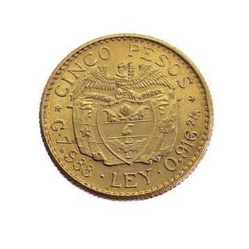 Colombia. 5 Pesos 1928 Simon Bolivar