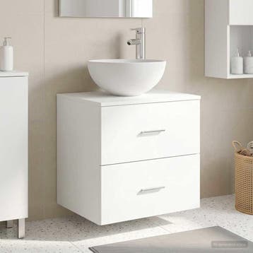vidaXL Wandgemonteerde Waskom Vanity Wit 49,5 x 35 x 63 cm, Verzenden, Nieuw
