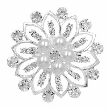 Fako Bijoux - Broche - Ster Bloem Met Parels Cheyenne -, Verzenden