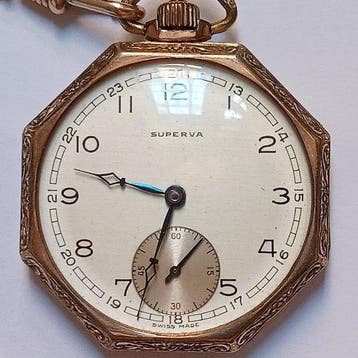Orologio da tasca ottagonale Art Déco Superva (Eatons), Bijoux, Sacs & Beauté, Montres | Hommes