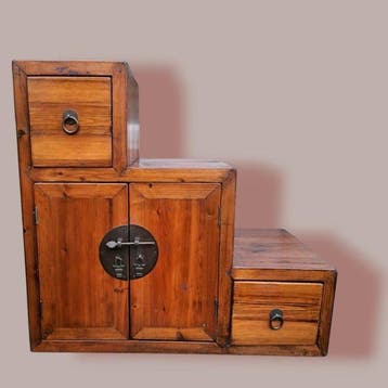 Kast - Kaidan Tansu Trapkast - Hout - Vintage Tansu Trapkast
