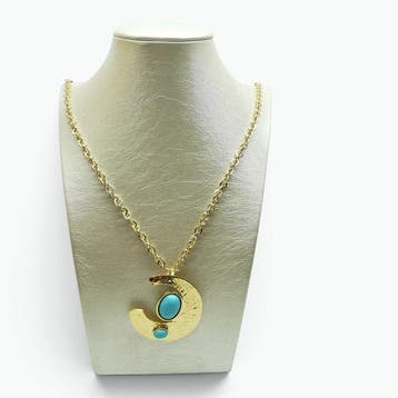 Turquoise - Brons - Hanger - Italiaans handwerk