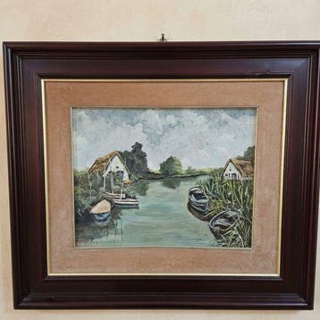 Alfons Sanz Domènech (XX) - Paisaje de la Albufera con