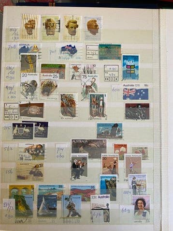 Wereld - Uitzoekpartij wereld in 8 stockboeken, Gestempeld