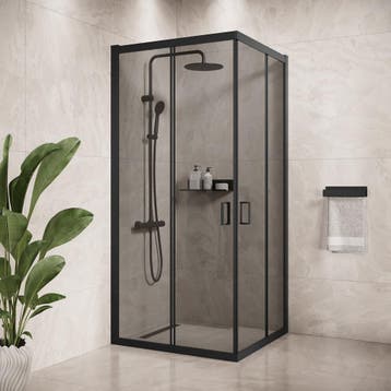 Douchecabine Dakota 80 x 80 x 190 cm Zwart Getint Glas, Doe-het-zelf en Bouw, Verzenden, Nieuw