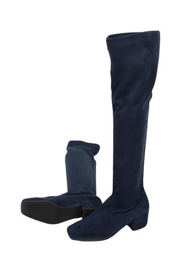 Manfield Laarzen in maat 38 Blauw, Kleding | Dames, Schoenen, Hoge laarzen, Zo goed als nieuw, Manfield, Verzenden
