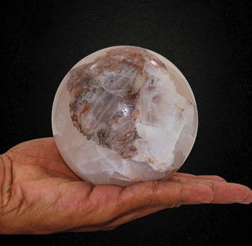 Grande sphère en quartz feu pesant 1,68 kg - 110 mm - quartz, Collections, Minéraux & Fossiles
