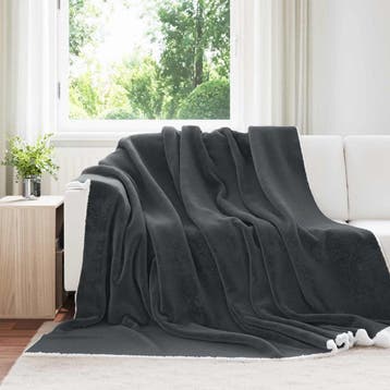vidaXL plaid Donkergrijs 220 x 240 cm 2.67 kg Fleece, Verzenden, Nieuw