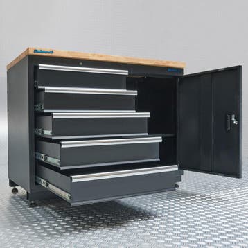 Datona Werkbank met laden 120 cm - Datona - Zwart, Ophalen of Verzenden