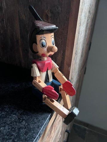 Wooden Pinocchio - Figuur - Hout
